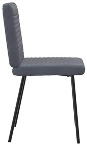 Cadeiras de jantar 6 pcs veludo cinzento-escuro