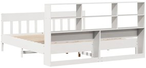 Cama sem colchão 180x200 cm madeira de pinho maciça branco
