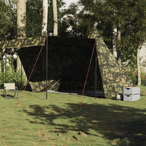 Tenda familiar tipi para 6 pessoas impermeável camuflagem
