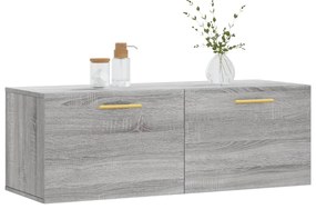Armário parede 100x36,5x35 cm derivados de madeira cinza sonoma