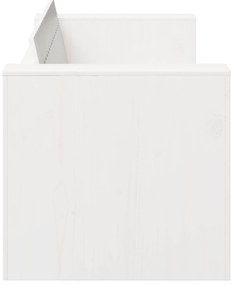Sofá de Jardim 2-Lugares 134x60x62 cm Branco Madeira Sólida Pinheiro