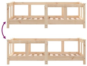 Estrutura de cama infantil 70x140 cm pinho maciço