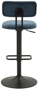 CONJUNTO 2 BANCOS DE BAR COM ELEVAÇÃO AZUL 41X47,5X85-106,5CM (ASSENTO 61-83)