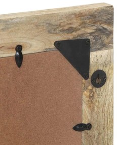 Espelho de casa de banho 50x70 cm mangueira maciça e vidro