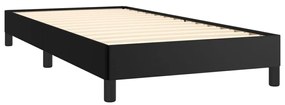 Estrutura de cama 80x200 cm couro artificial preto