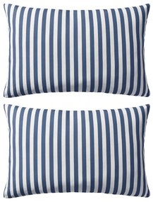 Almofadas para exterior 2 pcs 60x40 cm riscas azul-marinho