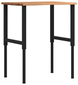vidaXL Bancada 80x60x(71,5-98) cm carvalho castanho-claro