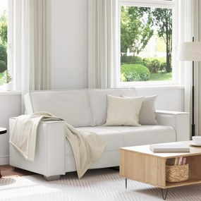 Sofá Loveseat vidaXL Branco 140 cm em Couro Sintético