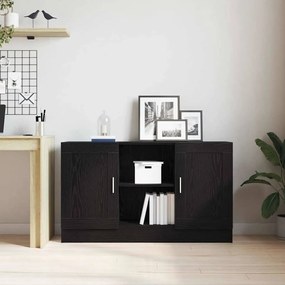 Aparador Preto de Carvalho vidaXL 120x30,5x70 cm em Madeira de Engenha