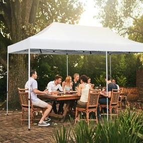 Tenda de dossel instantânea para áreas externas com toldos duplos - Azul