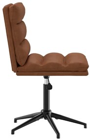 Cadeira de jantar couro artificial castanho
