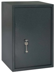 Caixa de Segurança com Fechadura Chave Cinza Escuro 31x35x50 cm Aço