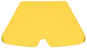 Toldo suplente p/ baloiço de jardim 150/130x105/70 cm amarelo
