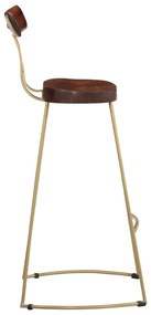 Bancos de bar 2 pcs 49x43x103 cm madeira de mangueira maciça