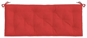 Almofadões banco jardim 2 pcs 120x50x7cm tecido oxford vermelho
