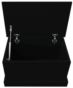 Caixa de arrumação 50x30x28 cm derivados de madeira preto