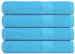 vidaXL Toalhas FROGN 4 pcs 100x200 cm 360 g/m² turquesa