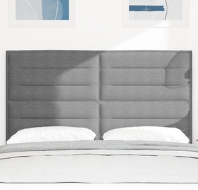 Cabeceira vidaXL Design Simples Cinza Claro 140 cm Tecido de Corduroy