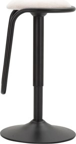 BANCO DE BAR COM ELEVADOR DESTINY Ø 41X61-83 CM BRANCO E PRETO