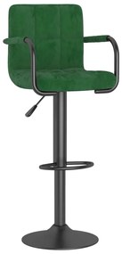 Bancos de bar 2 pcs veludo verde-escuro