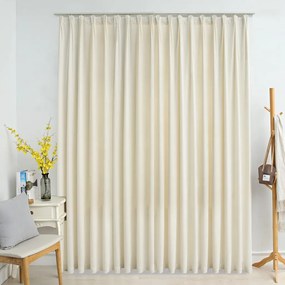 Cortina blackout com ganchos 290x245 cm veludo creme