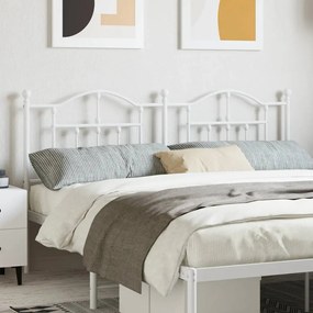 vidaXL Cabeceira de cama 180 cm metal branco