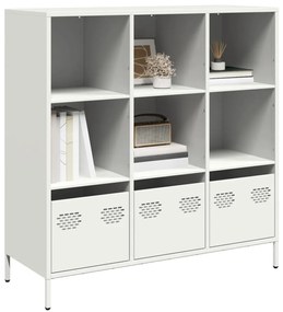 Aparador alto 101,5x39x103,5 cm aço branco