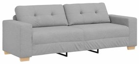 Sofá de 3 Lugares vidaXL Cinza Nuvem 180 cm em Tecido
