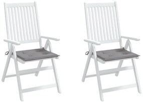 Almofadões p/ cadeiras de jardim 2 pcs tecido oxford cinza