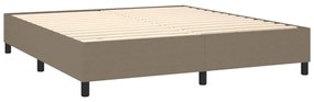 Cama com molas/colchão 160x200 cm tecido castanho-acinzentado