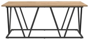 Mesa de Centro vidaXL Carvalho Artisan 100x50x40 cm Madeira de Engenha
