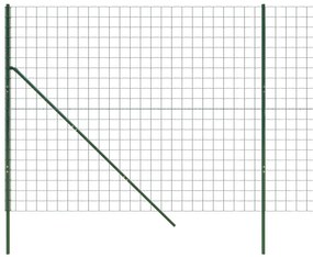 Cerca de malha de arame 1,8x10 m aço galvanizado verde