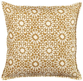 Conjunto de 2 almofadas decorativas com padrão geométrico em algodão creme 45 x 45 cm CEIBA Beliani