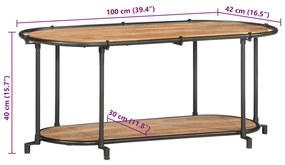 Móvel de TV 100x42x40 cm madeira de acácia maciça