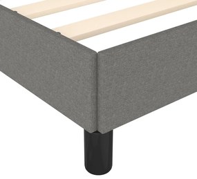 Estrutura de cama sem colchão 120x200 cm tecido cinzento-escuro