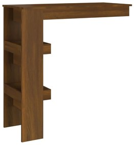 Mesa bar parede 102x45x103,5cm derivados madeira carvalho cast.