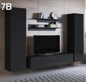 Conjunto de Móveis de Sala Vilar de Perdizes – 2,6 m – Modular em Pret