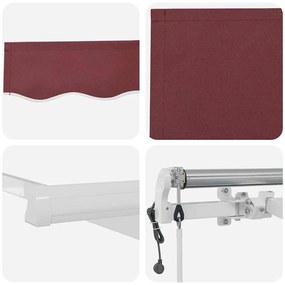 Toldo retrátil automático 400x300 cm bordô