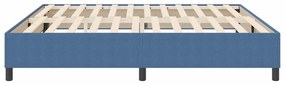 Cama Box com Molas VidaXL Azul 200x200 cm em Tecido Corduroy