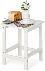 Mesa lateral com material resistente às intempéries para pátio/varanda/jardim - preta