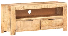 vidaXL Móvel de TV 90x30x40 cm madeira de mangueira áspera maciça
