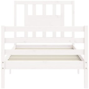 Estrutura de cama com cabeceira 90x200 cm madeira maciça