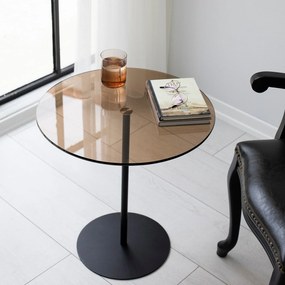 Mesa Lateral Chill-Out – Preto e Bronze – 50 cm x 50 cm x 50 cm
