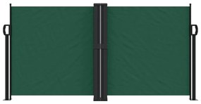 Toldo lateral retrátil 120x1000 cm verde-escuro