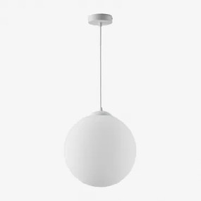 Candeeiro De Teto Bola De Vidro Uvol Branco & Ø30 Cm - Sklum