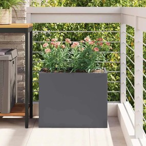 Vaso de Jardim Antracite 50 x 32 x 40 cm Aço laminado a frio
