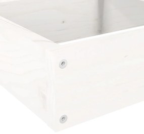 Floreira com 4 níveis 106x104,5x36 cm pinho maciço branco