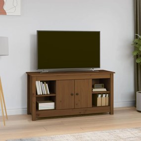 vidaXL Móvel de TV 103x36,5x52 cm madeira de pinho maciça castanho mel