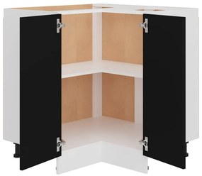 Armário inferior de canto “Lyon” 75,5x75,5x81,5cm preto