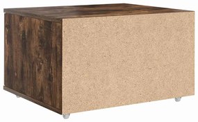Gabinete de Gavetas Carvalho Fumado MDF com Folheado